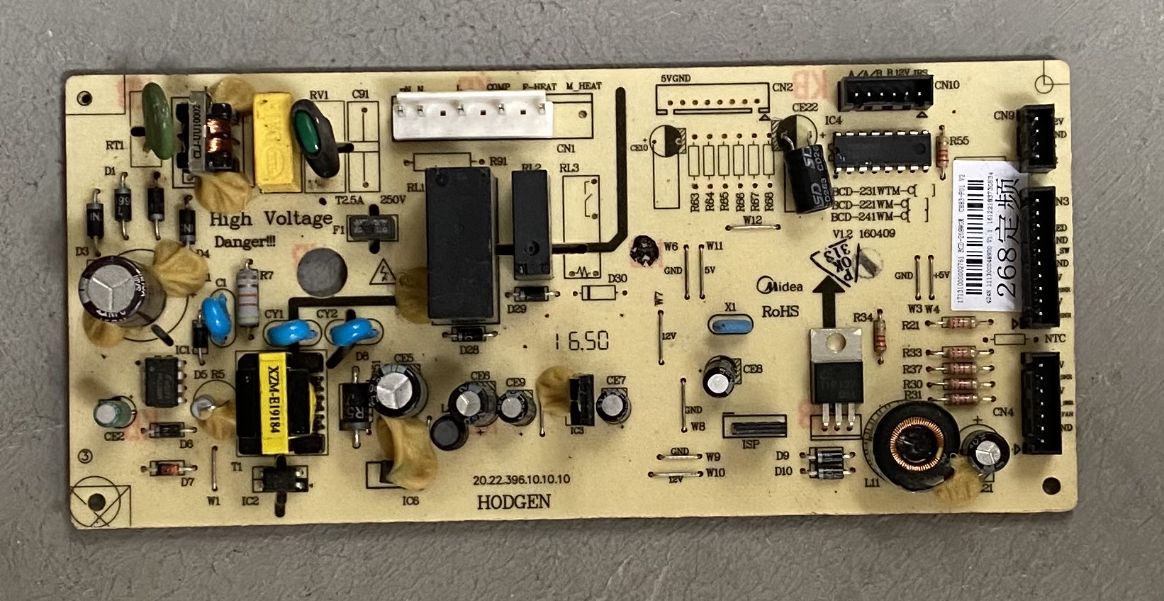 美的冰箱 BCD-231WTM-C 主板BCD-221WM-C 控制板BCD-241WM-C