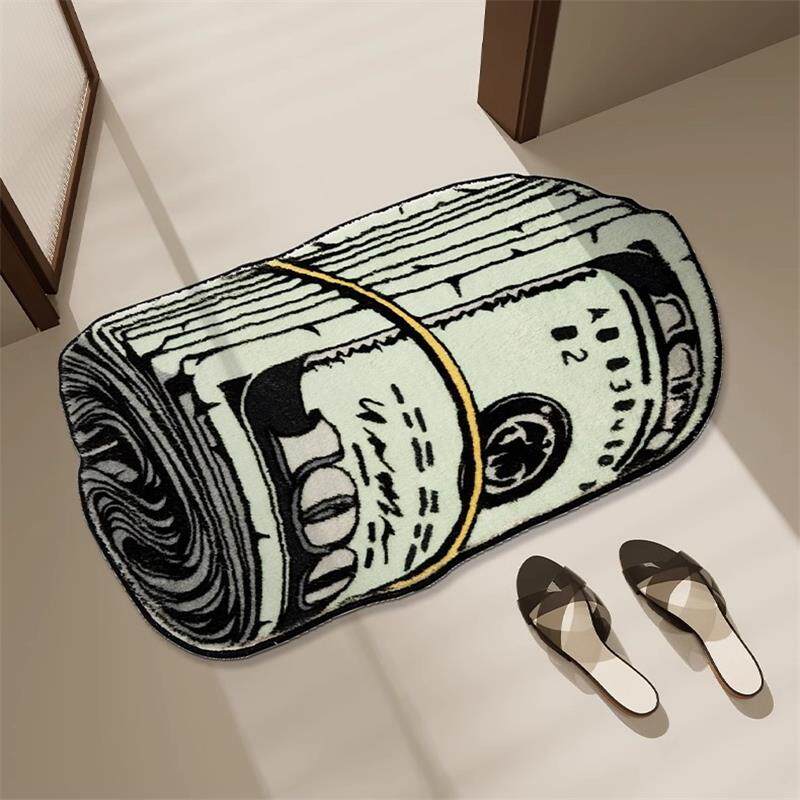 浴室吸水地垫创意仿羊绒地毯卫生间厕所门口脚垫子卧室防滑床边毯
