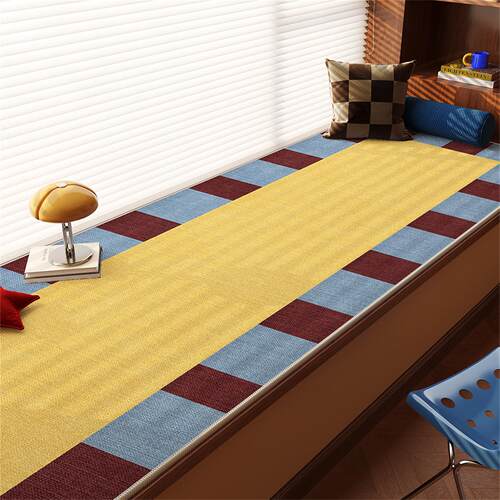 【热卖推荐】黄色中古风飘窗垫