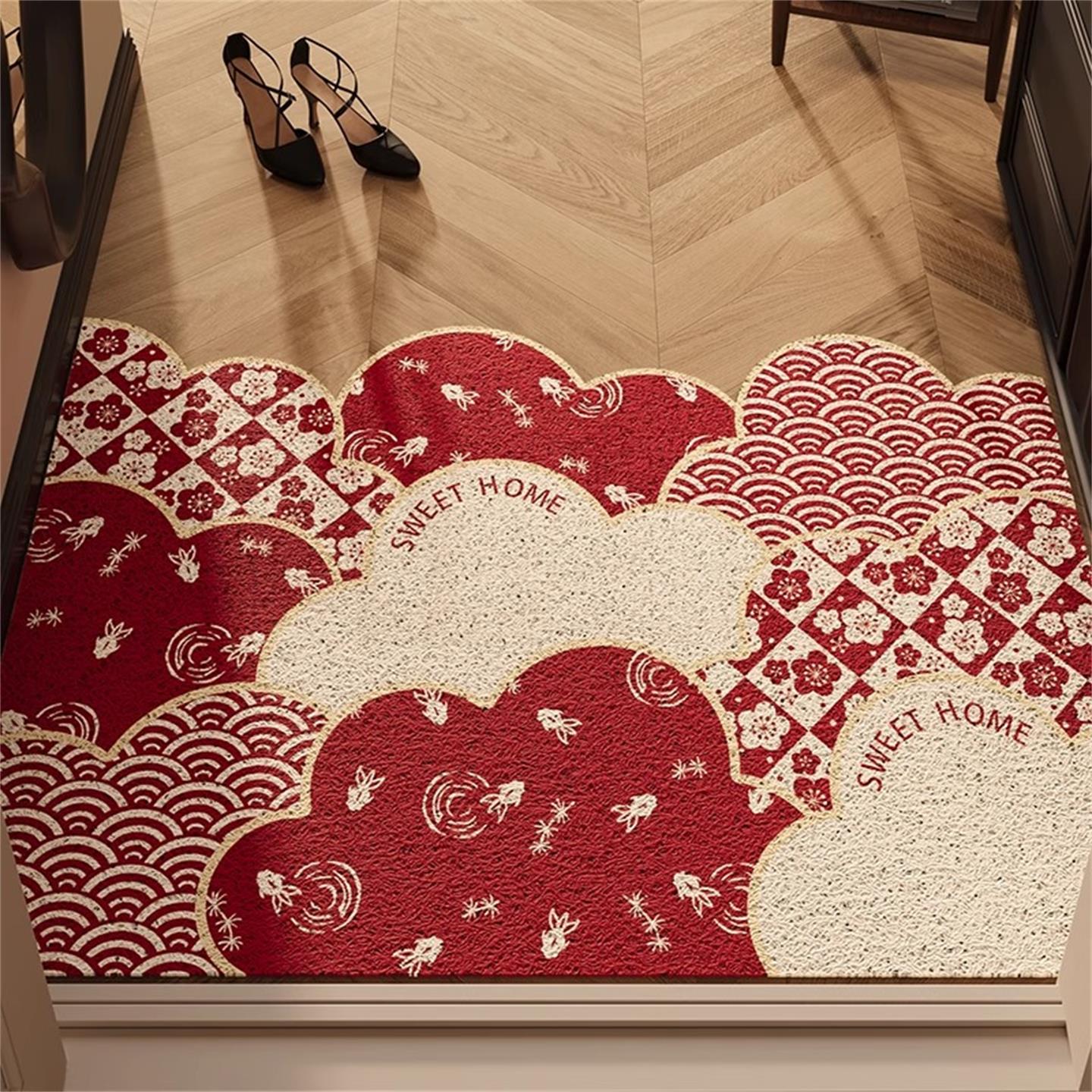 入户门地垫喜庆高级感可定制地毯