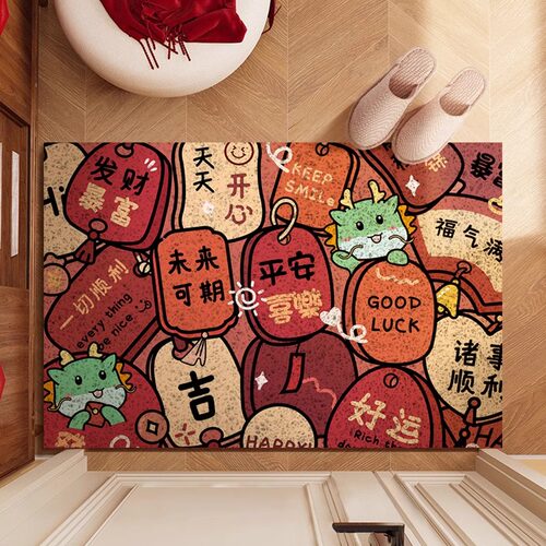 龙年入户门地垫子新款防滑可剪裁