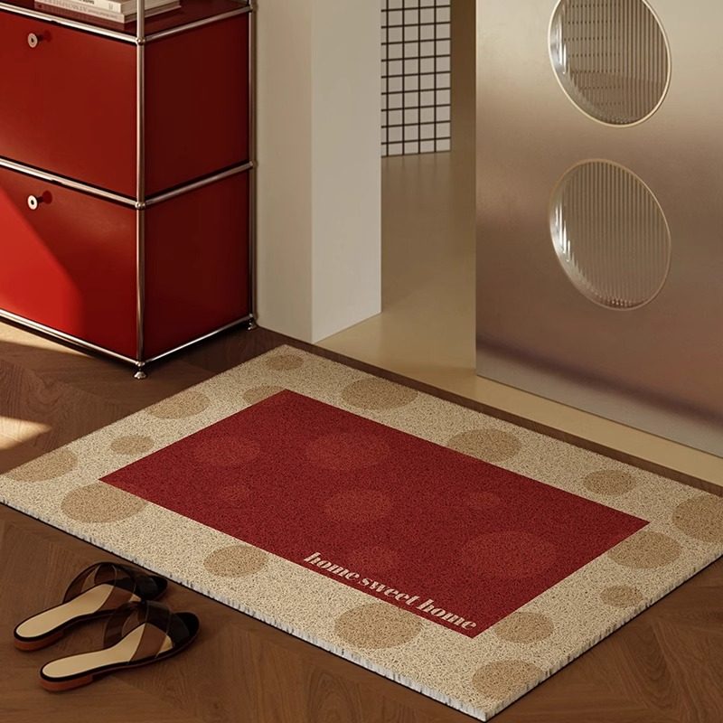中古风红色入户门地垫门厅玄关脚垫可裁剪进门门垫耐磨易打理地毯,居家布艺,入户地垫,淘宝优惠券,粉丝福利购,淘宝优惠卷