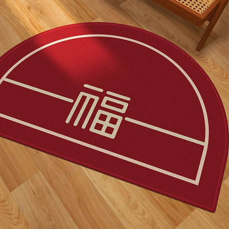 新中式入户门地垫半圆地毯家用大门口进门防滑易打理耐磨耐脏脚垫,居家布艺,入户地垫,淘宝优惠券,粉丝福利购,淘宝优惠卷