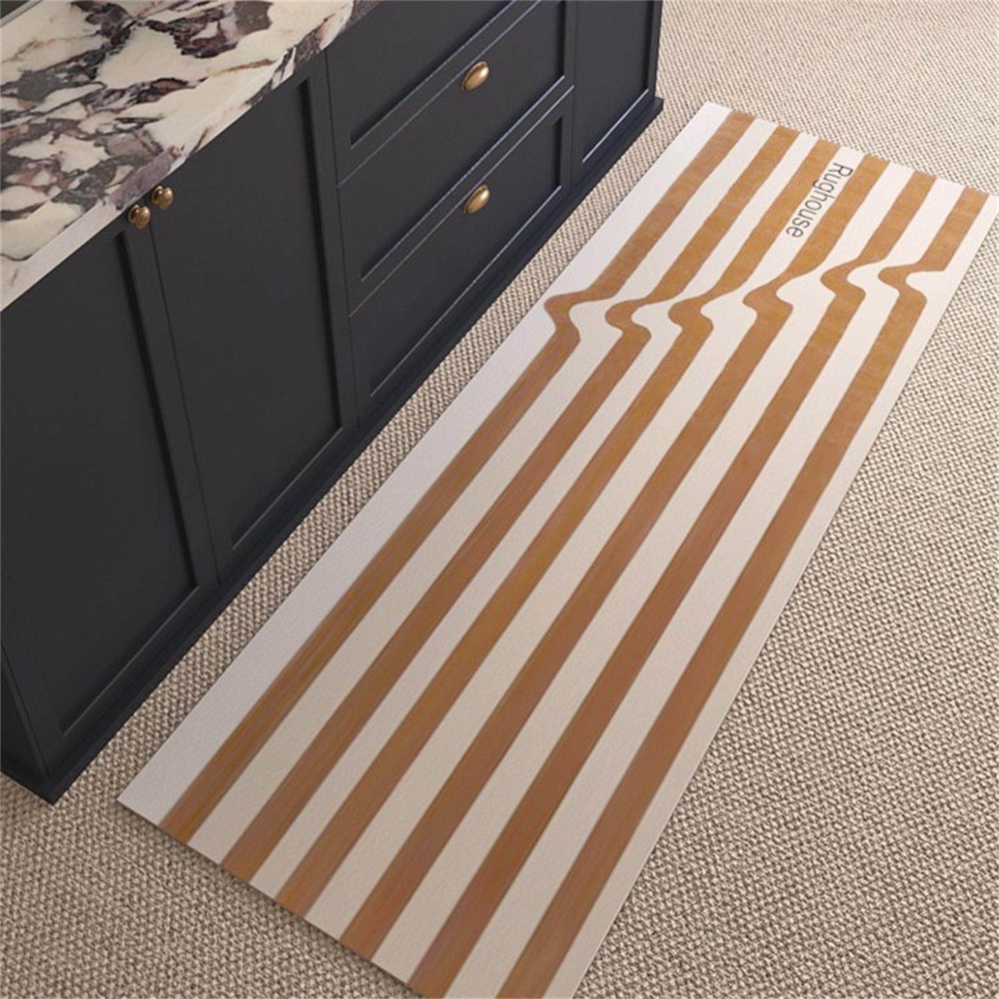 2026新款厨房地垫简约条纹吸水吸油防滑地毯家用高端耐脏居家脚垫,居家布艺,厨房地垫,淘宝优惠券,粉丝福利购,淘宝优惠卷