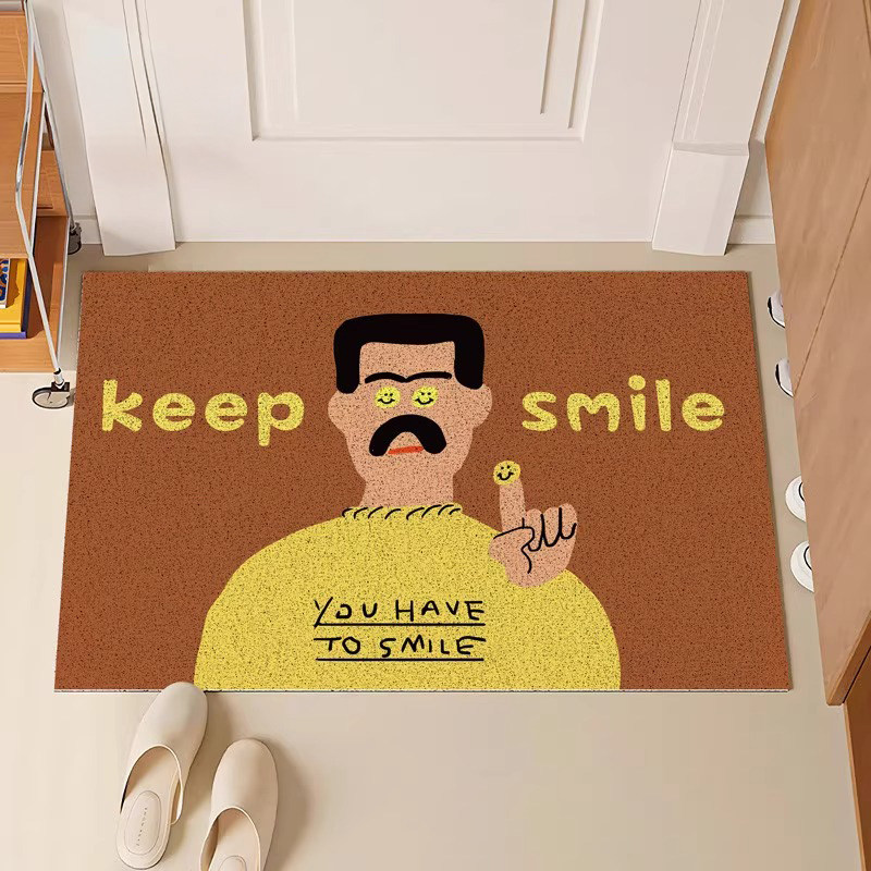 2025新款入户门地垫ins风创意丝圈防滑耐脏脚垫家用玄关进门地毯,居家布艺,入户地垫,淘宝优惠券,粉丝福利购,淘宝优惠卷