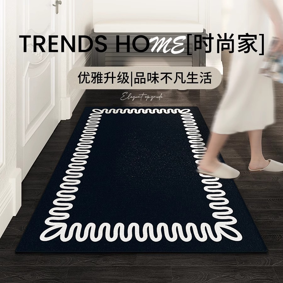 入户门脚垫防滑黑色耐脏地毯免洗