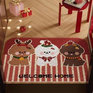 2025新款 蛇年新年红色入户地垫毯进门垫玄关大门口垫丝圈防滑脚垫