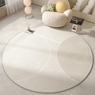 圆形客厅地毯高级感椅子垫卧室电脑椅梳妆台脚垫转椅地垫2026新款
