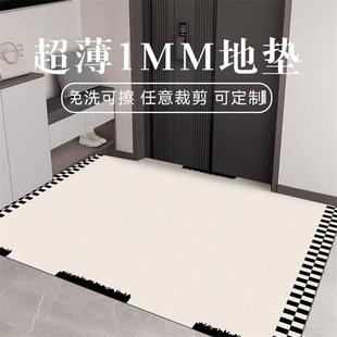 极薄1mm入户门地垫家用简约可裁剪免洗地毯进门口超薄不卡门脚垫