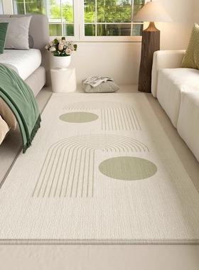 日式床边地毯卧室侘寂风客厅沙发茶几毯简约现代轻奢家用进门地垫