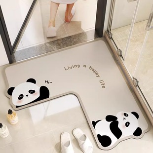 2025新款卫生间地垫洗手间门口专用脚垫L型浴室吸水厕所防滑地毯