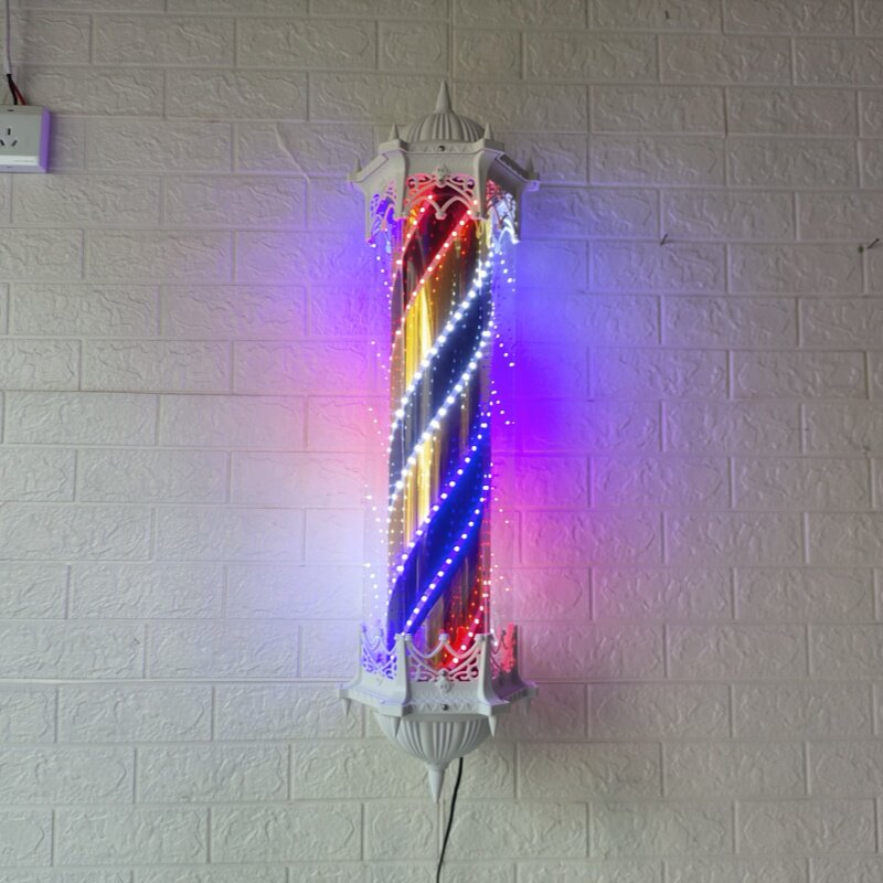 美发转灯LED灯带挂墙户外防水玻璃悬挂理发店灯箱挂壁发廊标志灯