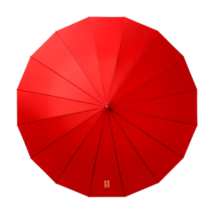 尊驰红色自动女长柄雨伞出嫁陪嫁红伞结婚新娘伞国风喜伞名字定制