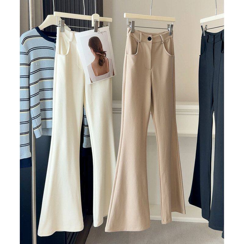 新款女拖地微喇裤2026春季喇叭裤显瘦气质西装弹力高腰小个子马蹄