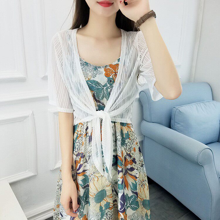 坎肩女夏雪纺蕾丝衣超薄开衫外套披肩大码防晒百搭短款小外搭|ruв категории Женская одежда, кружева свитер/шифон рубашка - от Buy2taobao.com для оказания профессиональной услуги покупки агента Taobao