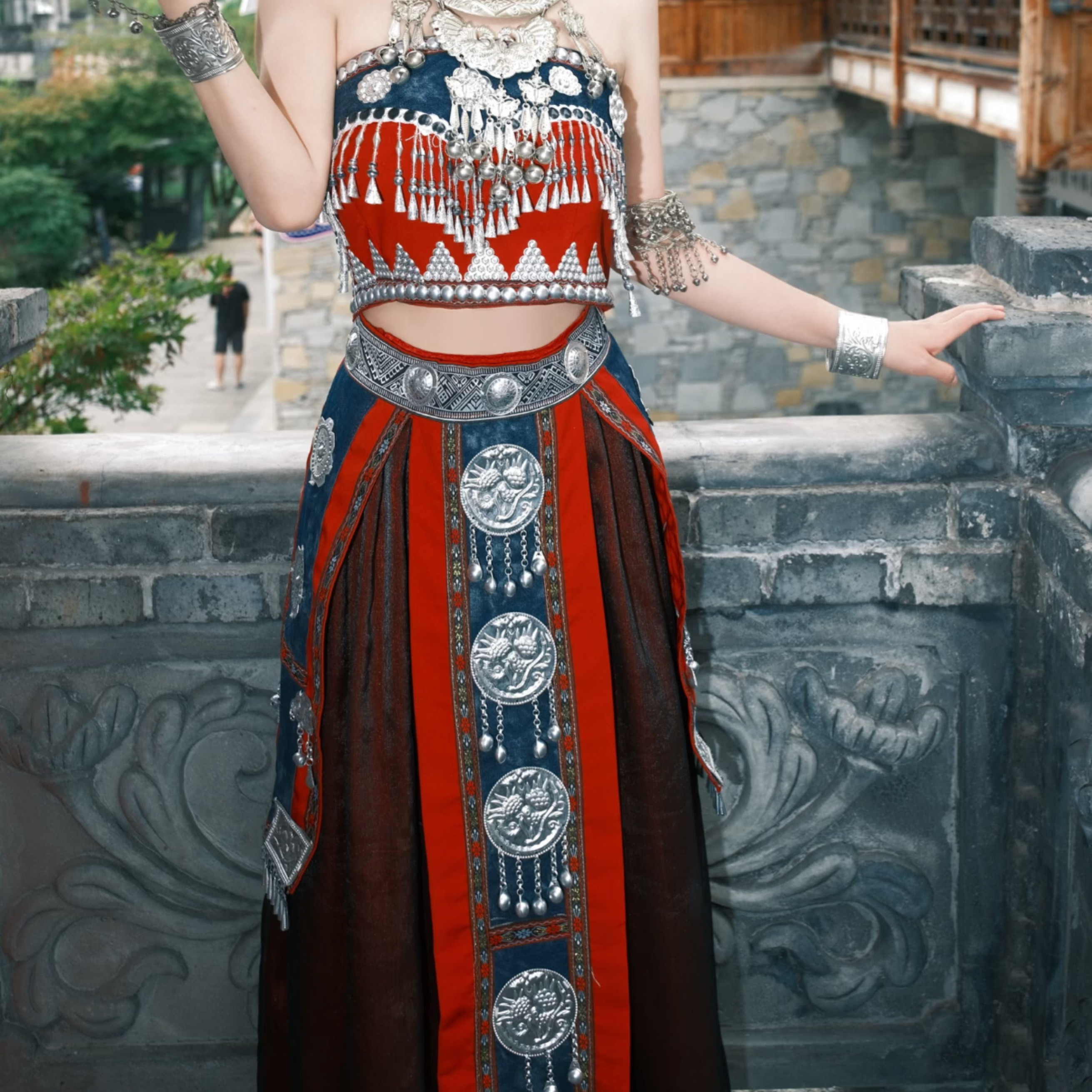女成人少数民族服装苗疆少女苗寨旅拍写真演出服