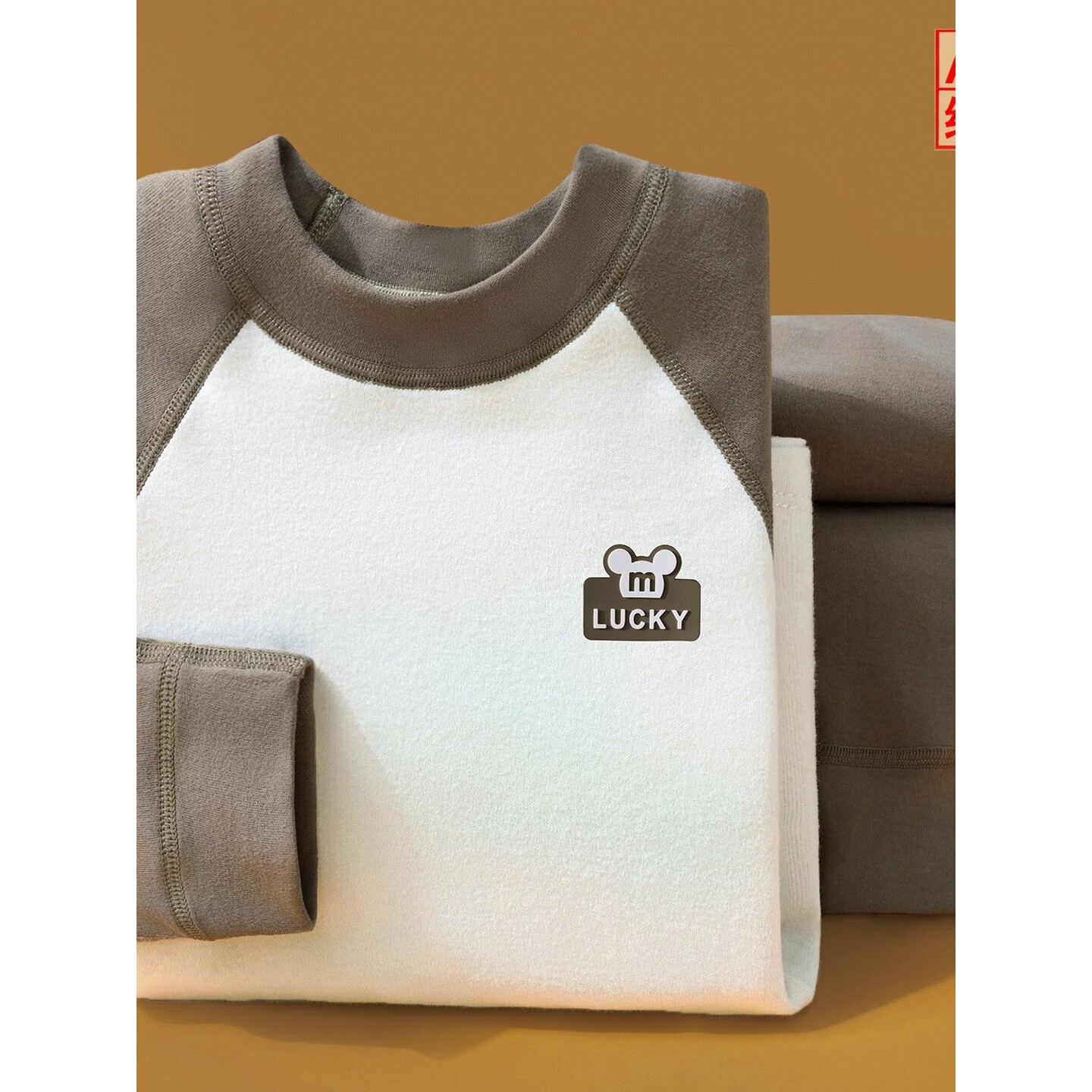 法国秋冬儿童保暖内衣套装纯棉男童秋衣秋裤女宝宝棉毛衫打底厚款