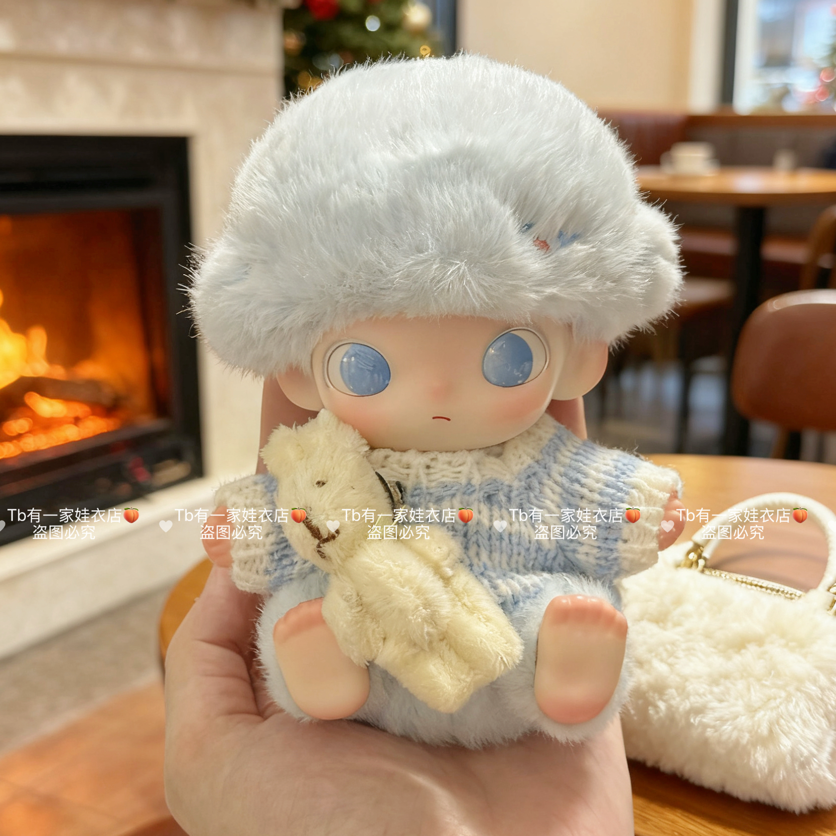 dimoo娃衣新生日记坐姿新品衣服毛衣搪胶毛绒10cm服装套装无娃