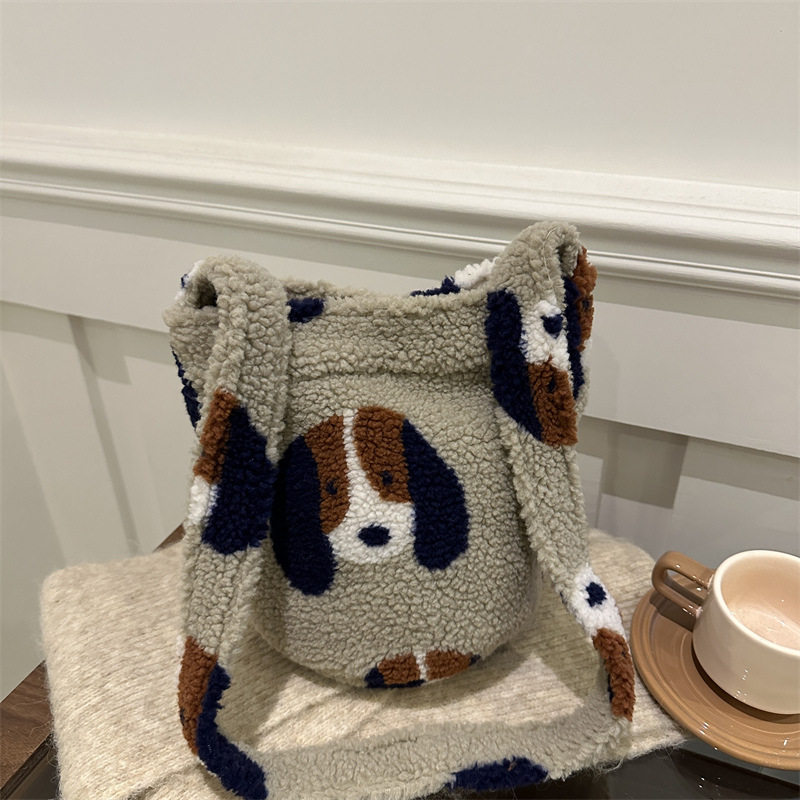 单肩包斜挎包女百搭2024冬季新款通勤慵懒风毛呢毛绒包手提包女包,箱包皮具/热销女包/男包,水桶包,淘宝优惠券,粉丝福利购,淘宝优惠卷