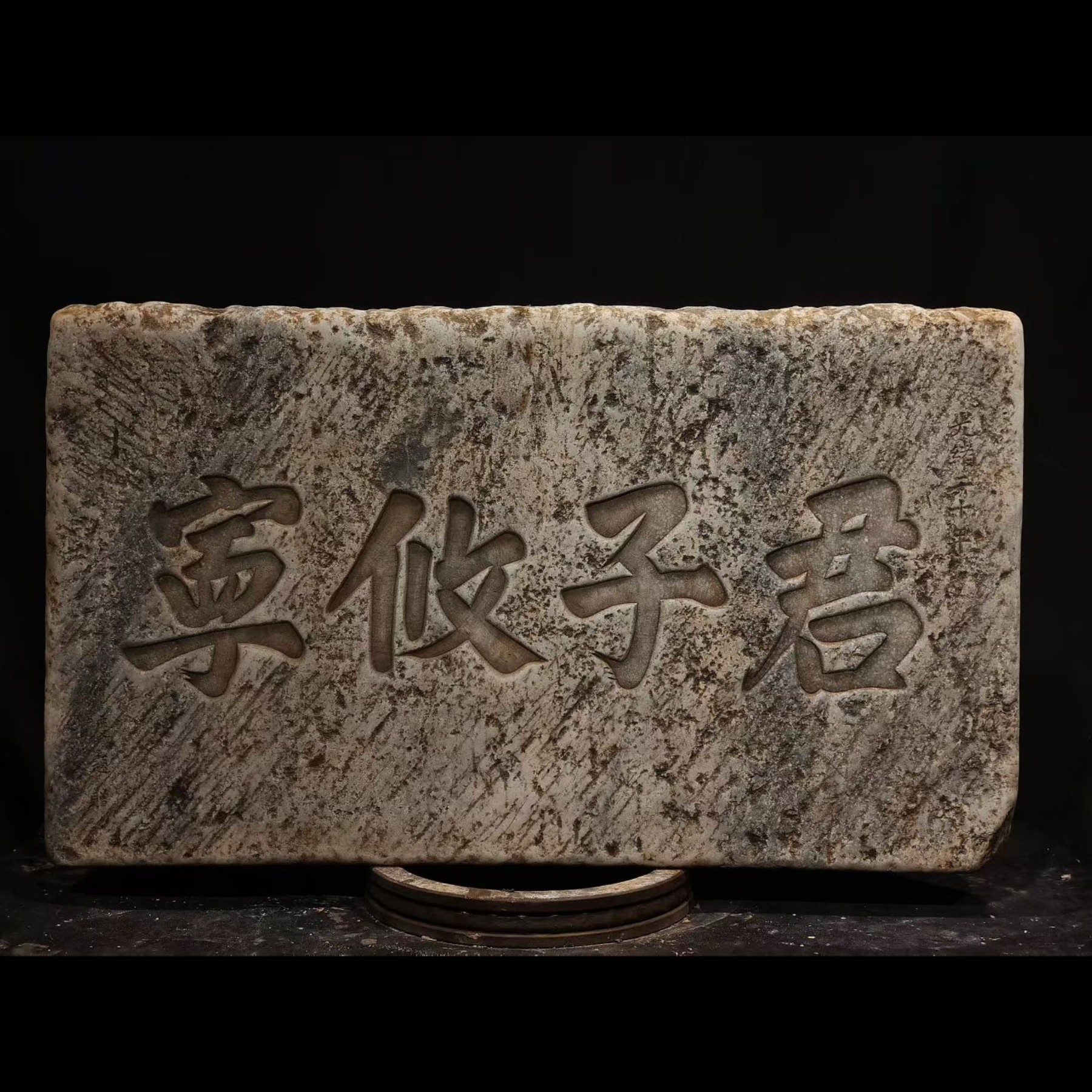石雕复古仿古汉白玉石板字板石匾字匾摆件做旧摆放饭店公司会所