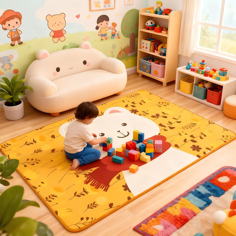 碳晶地暖垫家用儿童卡通加热地毯