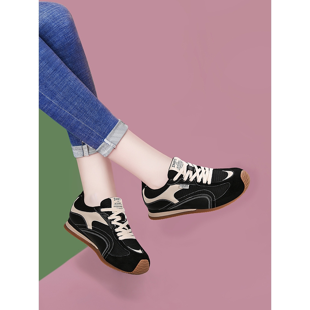 网面透气运动鞋女2025秋季新款复古阿甘鞋防滑不累脚旅游鞋休闲鞋