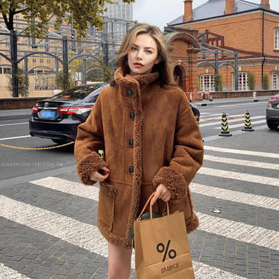 全羊毛两面穿皮毛一体羊剪绒皮草