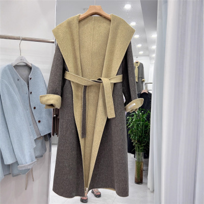 双面羊毛大衣长款加厚羊绒外套