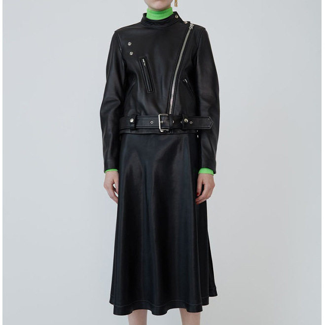 时髦羊羔毛皮夹克机车真皮皮衣短款外套 严选冬季穿搭女装 2025秋