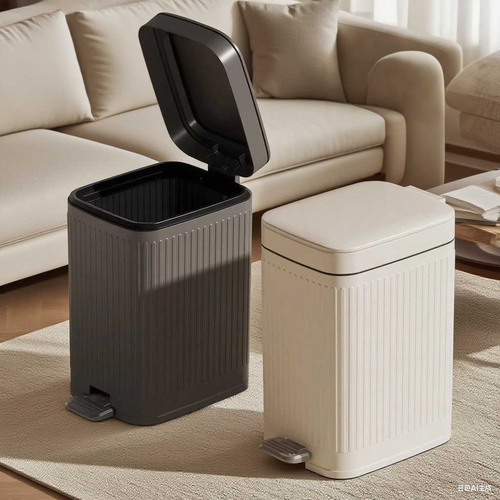 垃圾桶家用客厅现代轻奢高档高颜值脚踩大号大容量带盖收纳桶纸篓