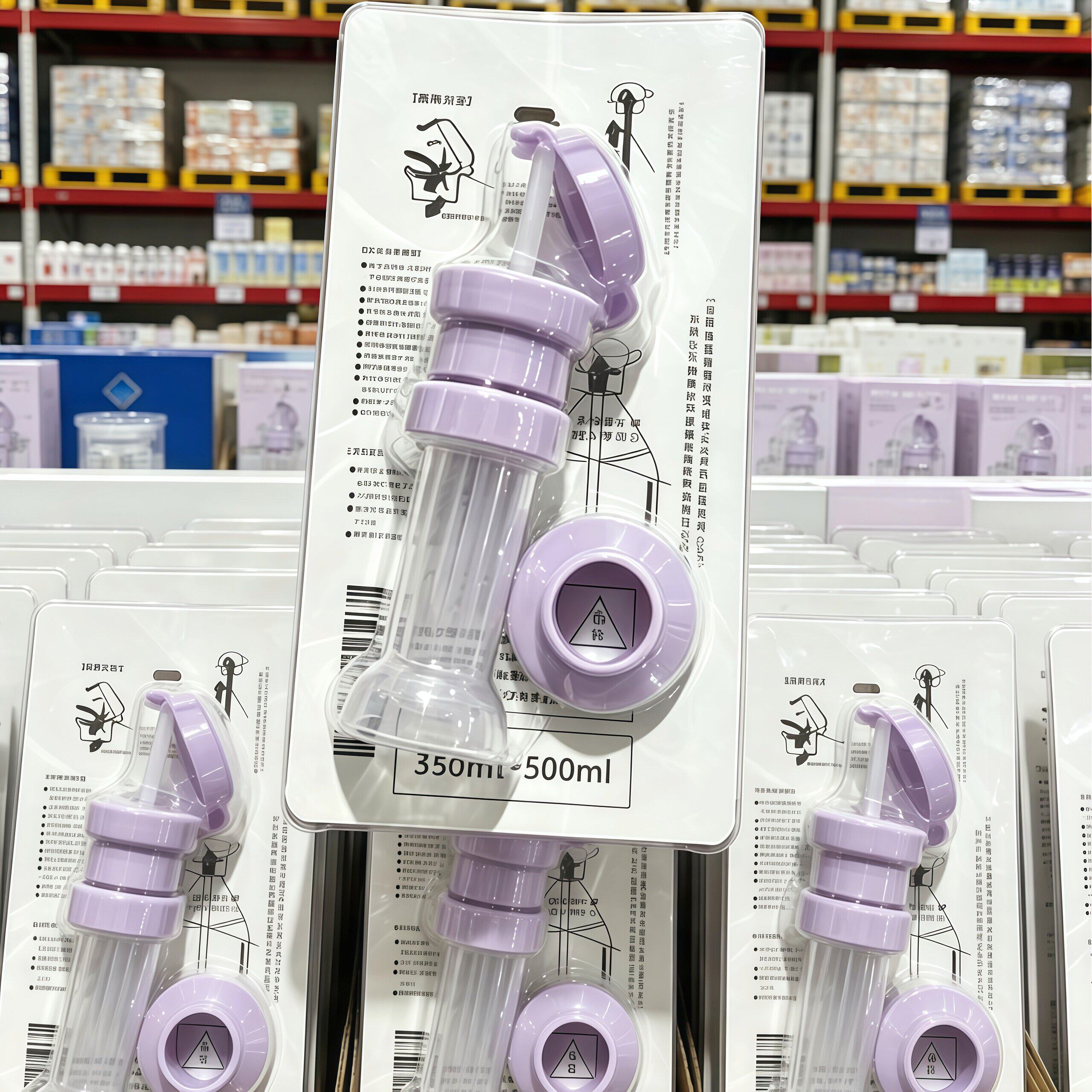 矿泉水吸管瓶盖紫色饮料三合一转换头大口径新款外出便携防漏通用