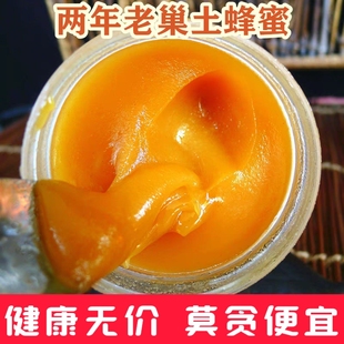 康县秦岭 深山木桶土蜂蜜 老巢原蜜农家自产儿童蜜百花结晶蜜500g
