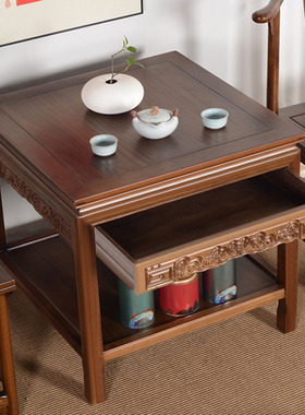 实木小四方桌沙发侧边几角几小茶几中式茶台柜鱼缸架盆景石头花架