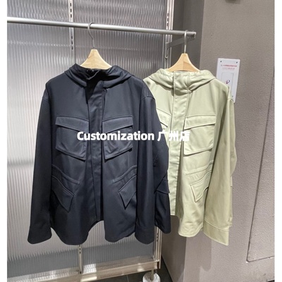 【商场同款】2025秋冬季新款连帽长袖风衣外套百搭纯色上衣5160