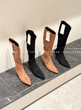 cece coup 法式复古！10/07 新品 25FW 尖头弹力瘦瘦高跟长靴女