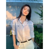 25ss cece 新品 质感满满 开衫 刺绣polo领长袖 coup 衬衫