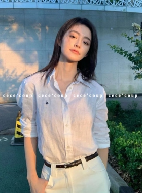 cece coup 质感满满 ！ 04/16 新品 25ss 刺绣polo领长袖开衫衬衫