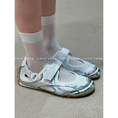 25FW拼接网面魔术贴玛丽单珍鞋