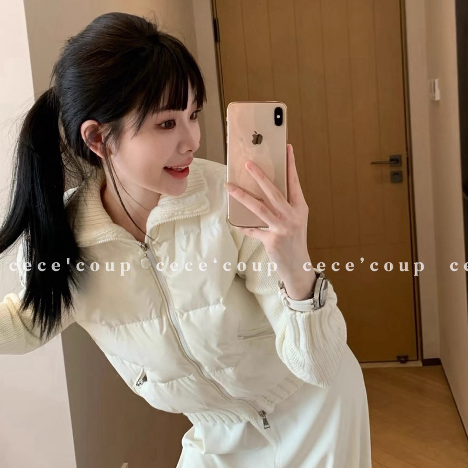 25FW立领羊绒针织羽绒服外套
