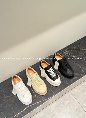 cece coup 经典系列！12/09 新品 24FW 增高厚底小白鞋 饼干鞋
