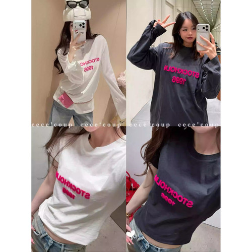 25FW字母设计感圆领短袖T恤女
