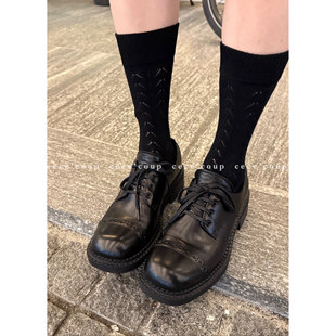 cece coup 法式复古！10/07 新品 25FW 擦色做旧小皮鞋 德比鞋女