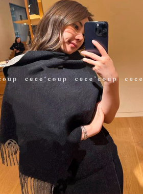 cece coup 经典必入！10/26 新品  25FW 双面印花羊绒围巾 披肩女