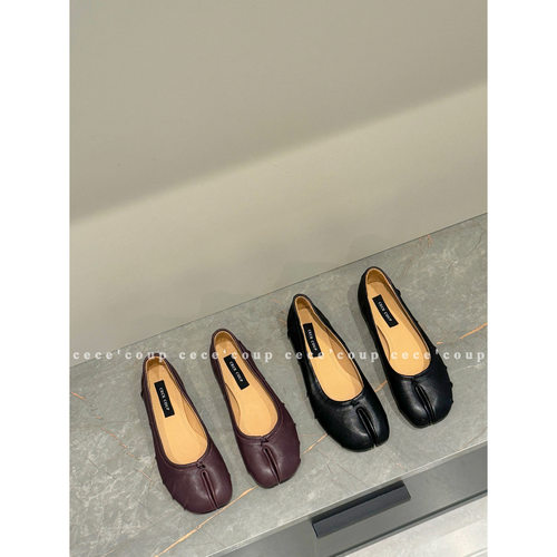 cece'coup 大爱!自留款! 24ss新款 tabi分趾鞋 褶皱芭蕾舞单鞋 女