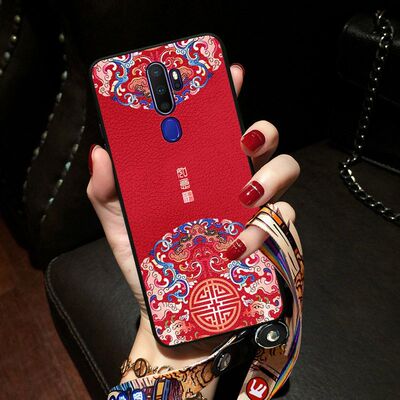适用OPPOA11手机壳中国风硅胶防摔a11x男女款PCHM30新款全包软壳新年带挂绳个性创意高级感国潮超薄保护套
