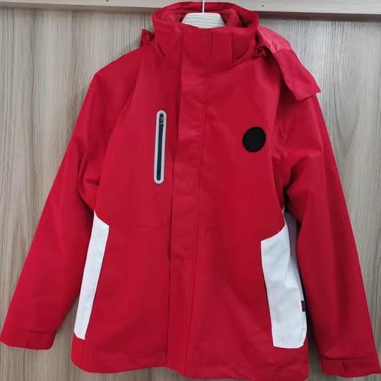 红色校服风衣冬季防风衣一体