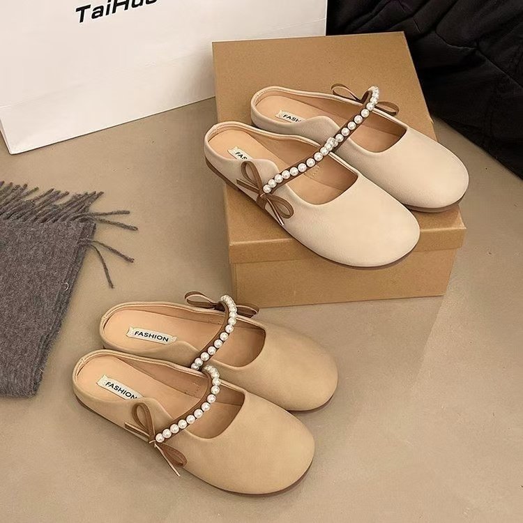 法式复古玛丽珍鞋女2025新款夏季平底单鞋配裙子晚晚风一字带凉鞋,女鞋,一字拖,淘宝优惠券,粉丝福利购,淘宝优惠卷