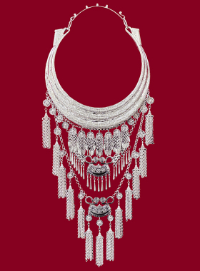 苗族大项圈小众独特多层流苏项链