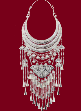 新款少数民族苗族大项圈银饰项链