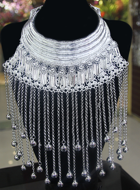 兰蝶苗银舞台演出流苏项链